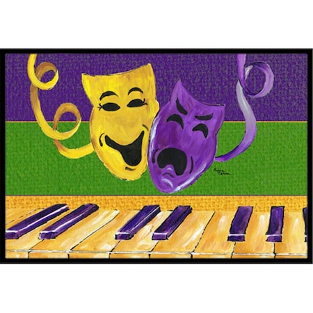 Carolines Treasures 36 x 24 in. Mardi Gras Indoor Or Outdoor Doormat 8383JMAT